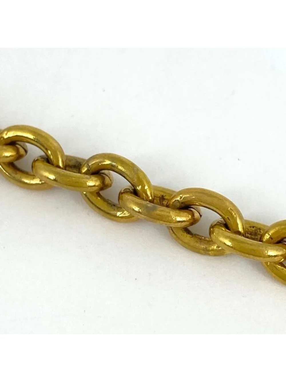 ★SOLD★ Chanel Coco Mark Chain Necklace CC Rhombus Long GP Gold - Picture 5 of 7